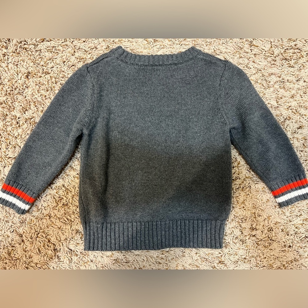 Cat & Jack Rocketship Sweater Heather Gray - Picture 7 of 11
